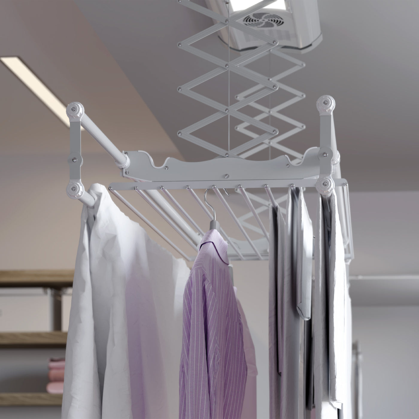 Laundry Drying Rack, Ceiling Mounted Clothes Drying Rack, Laundry Hanging  Rack, Laundry Rack Wood, Drying Rack for Laundry, Clothes Airer -   Israel