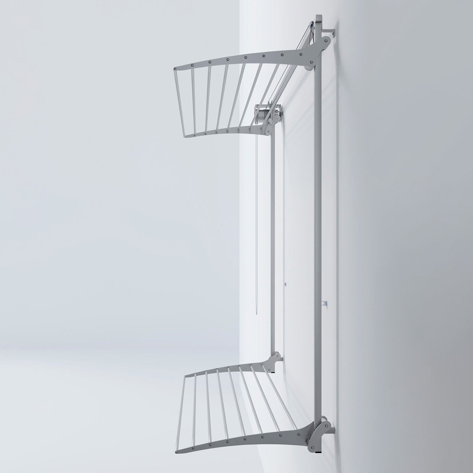 Tendedero de pared, tendedero vertical calentable y ajustable, Foxydry Pro  160x52x70 cm